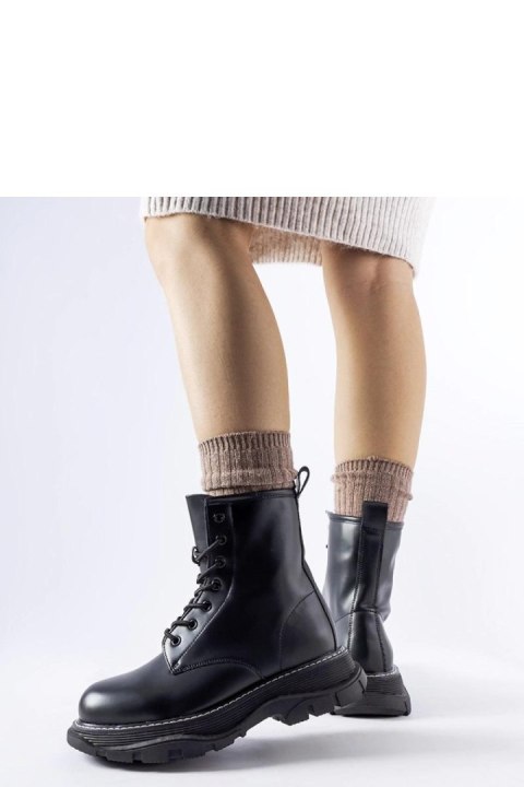 Czarne workery na masywnej podeszwie Borsano - Solea Solea