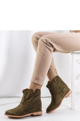 Zielone botki na krytym koturnie Zoki - Solea Solea