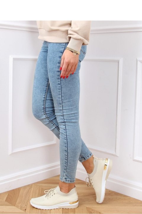 BUTY SPORTOWE SKARPETKOWE BEŻOWE G-363 BEIGE - Inello Inello