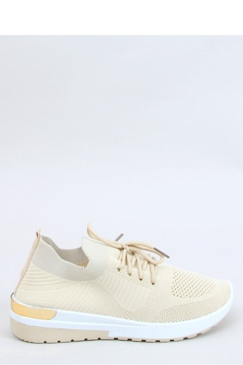 BUTY SPORTOWE SKARPETKOWE BEŻOWE G-363 BEIGE - Inello Inello