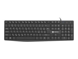 Klawiatura przewodowa Natec Nautilus CZ/SK slim czarna Natec