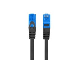 Patchcord Lanberg S/FTP kat.6A 1m LSZH CCA fluke passed czarny LANBERG