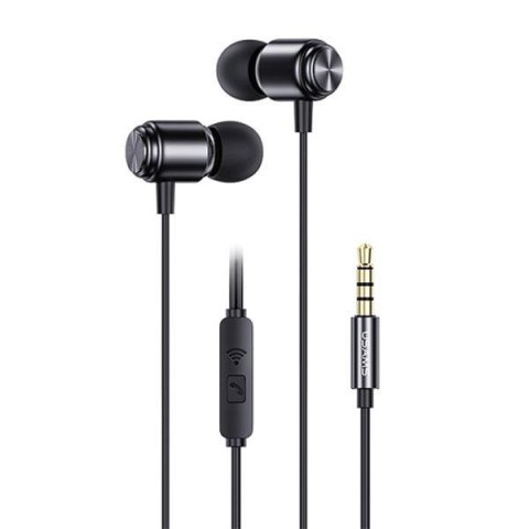 Słuchawki z mikrofonem USAMS EP-44 stereo Jack 3,5mm czarne USAMS