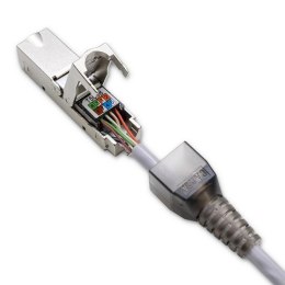 Wtyk QOLTEC RJ45 beznarzędziowy STP | CAT6A | JACK PIN | T568B | T568A Qoltec