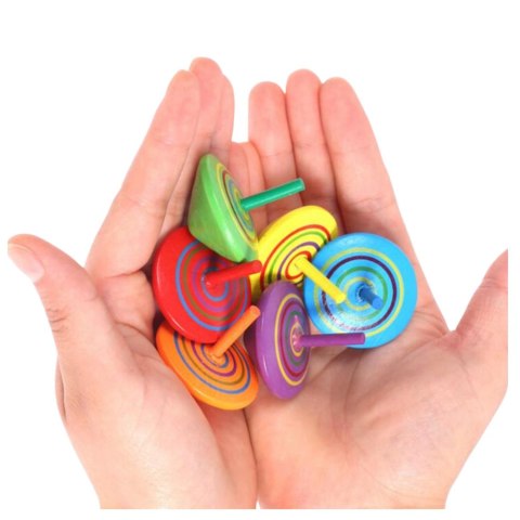 Mini Bączek Drewninany Zabawka Zręcznościowa Kolorowy 4cm LEAN Toys