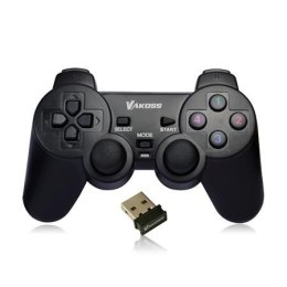 Gamepad bezprzewodowy VAKOSS GP-4705BK USB funkc Dual Shock Vakoss