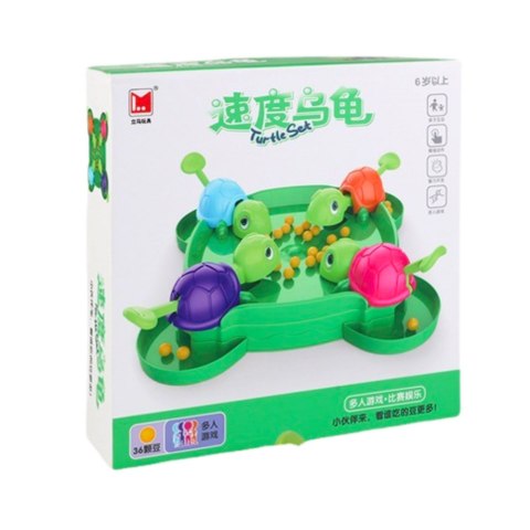 Gra Zręcznościowa Rodzinna Głodne Żółwie Plansza Kulki LEAN Toys