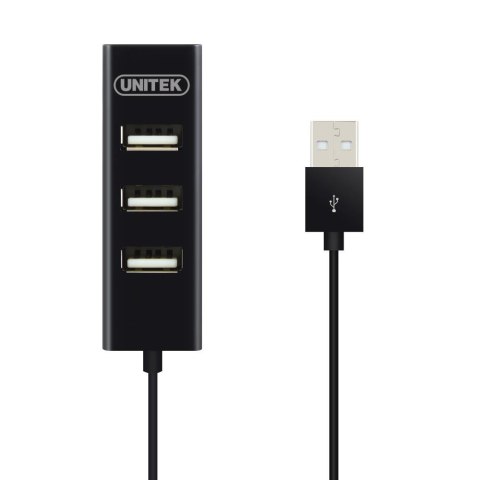Hub USB Unitek Y-2140 4x USB 2.0 mini czarny Unitek