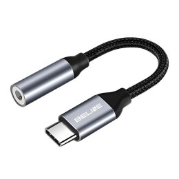 Kabel adapter Beline USB-C/Jack 3,5mm DAC czarny Beline