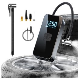 Elektryczny Mini Kompresor Przenośny Latarka LED 3 Końcówki LEAN