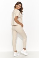 Spodnie Komplet Model NU472 Light Beige - Numinou Numinou Spodnie Komplet Model NU472 Light Beige - Numinou Numinou