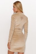 Sukienka Model M807 Piasek - Makadamia Makadamia Sukienka Model M807 Piasek - Makadamia Makadamia