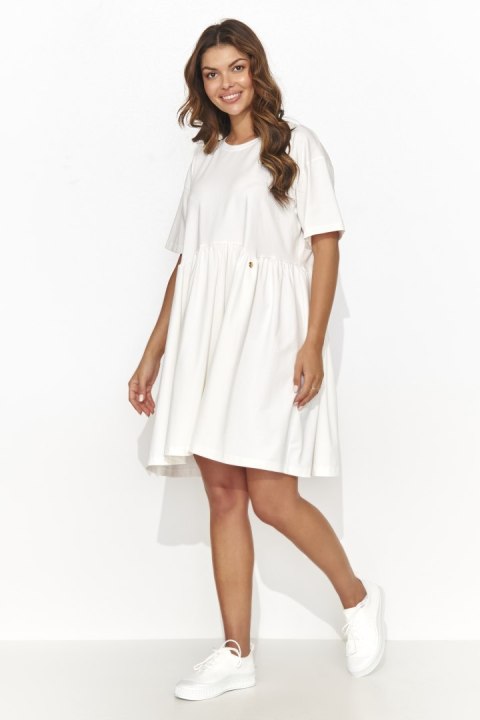 Sukienka Model NU470 Śmietana - Numinou Numinou Sukienka Model NU470 Śmietana - Numinou Numinou