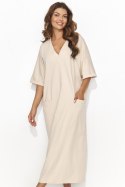 Sukienka Model NU473 Light Beige - Numinou Numinou Sukienka Model NU473 Light Beige - Numinou Numinou