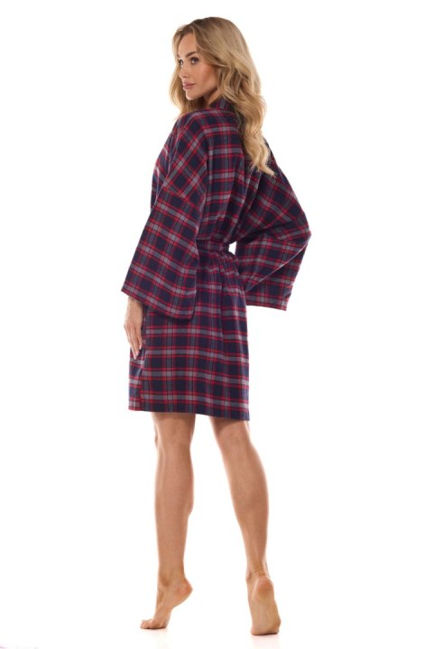 Szlafrok Damski Model Roxy Short 2474 Dark Blue - L&L collection L&L collection Szlafrok Damski Model Roxy Short 2474 Dark Blue - L&L collection L&L collection