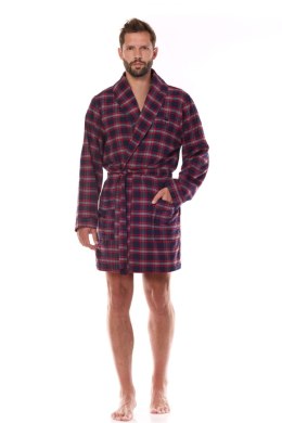 Szlafrok Męski Model Ben BJ Short 2470 Dark Blue - L&L collection L&L collection