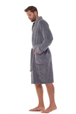 Szlafrok Męski Model Pegasus Long 2451 Grafit - L&L collection L&L collection