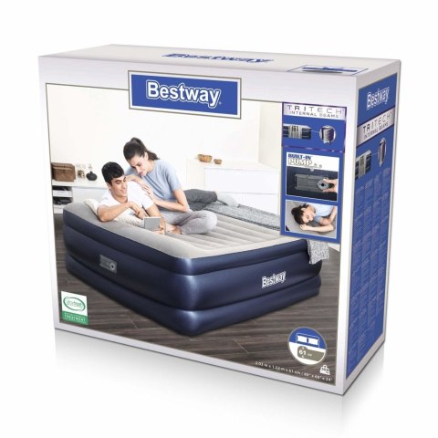 Dmuchany Materac Dwuosobowy Z Pompką 203 x 152 x 61 cm Bestway 67690 Bestway Dmuchany Materac Dwuosobowy Z Pompką 203 x 152 x 61 cm Bestway 67690 Bestway