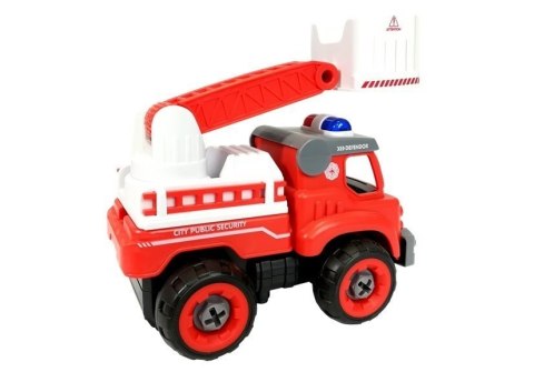 Wóz Strażacki Do Rozkręcania Drabina + Narzędzia LEAN Toys Wóz Strażacki Do Rozkręcania Drabina + Narzędzia LEAN Toys