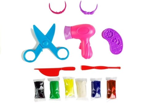 Zestaw Ciastolina Fryzjer Wyciskarka do Włosów LEAN Toys Zestaw Ciastolina Fryzjer Wyciskarka do Włosów LEAN Toys