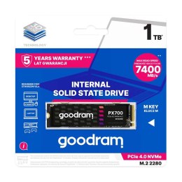 Dysk SSD GOODRAM PX700 1TB PCIe NVMe M.2 2280 (7400/6500) RETAIL Goodram