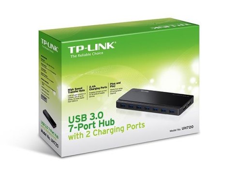 Hub USB TP-Link UH720 7xUSB 3.0 z dwoma portami ładującymi TP-LINK Hub USB TP-Link UH720 7xUSB 3.0 z dwoma portami ładującymi TP-LINK