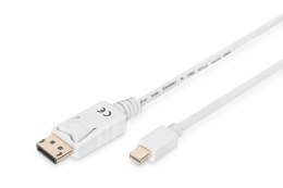 Kabel DisplayPort DIGITUS DP/M-DPmini /M, 1.1a biały, 2m Digitus