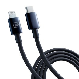 Kabel USB C/ Lightning 3mk Hyper Silicone Cable Type-C to Lightning 20W 3A czarny 3mk Protection