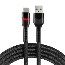 Kabel USB -> USB-C everActive CBB-1CBR 1m 3A RGB LED czarny Everactive