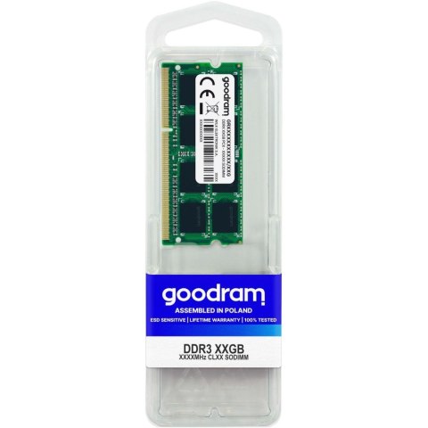 Pamięć SODIMM DDR3 GOODRAM 8GB/1600MHz Goodram Pamięć SODIMM DDR3 GOODRAM 8GB/1600MHz Goodram