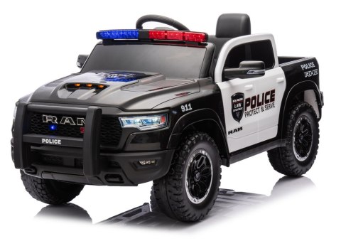 Auto Na Akumulator ZB618P Dodge Ram Policyjny Czarny LEAN CARS Auto Na Akumulator ZB618P Dodge Ram Policyjny Czarny LEAN CARS