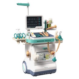 Zestaw Lekarski EKG RTG Na Wózku Akcesoria Narzędzia Medyczne 26el LEAN Toys