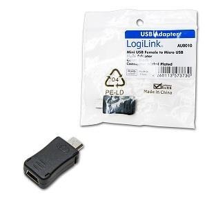 Adapter USB LogiLink AU0010 USB mini do USB micro LogiLink Adapter USB LogiLink AU0010 USB mini do USB micro LogiLink