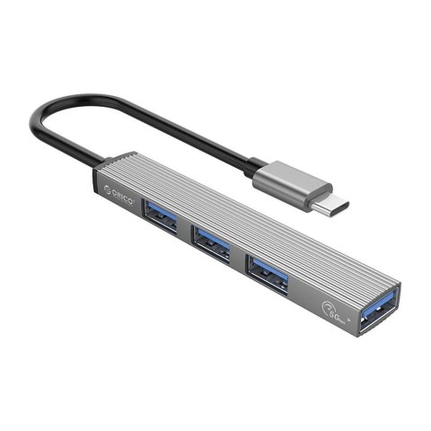 Hub USB-C Orico AH-13-GY-BP 4xUSB-A 3.1 Gen1, 5Gbps, alu ORICO Hub USB-C Orico AH-13-GY-BP 4xUSB-A 3.1 Gen1, 5Gbps, alu ORICO