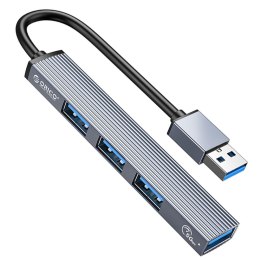 Hub USB Orico AH-A13-GY-BP 3*USB-A 2.0 + 3.1 5 Gbps ORICO