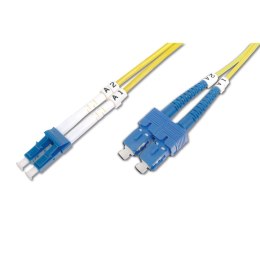 Kabel krosowy (patchcord) DIGITUS światłowodowy LC/SC, dplx, SM 9/125, OS2, LSOH, 1m, żółty Digitus