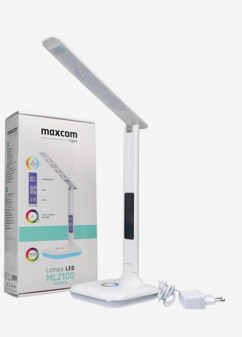 Lampka biurkowa MaxCom ML2100 Aurora, biała MAXCOM Lampka biurkowa MaxCom ML2100 Aurora, biała MAXCOM