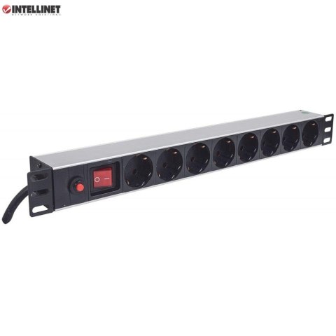 Listwa zasilająca Intellinet Rackowa 19" 1U, 8 gniazd Schuko, 3m Intellinet