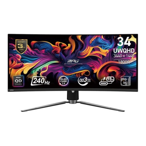 Monitor MSI 34" MPG 341CQPX QD-OLED 2xHDMI DP 4xUSB MSI Monitor MSI 34" MPG 341CQPX QD-OLED 2xHDMI DP 4xUSB MSI