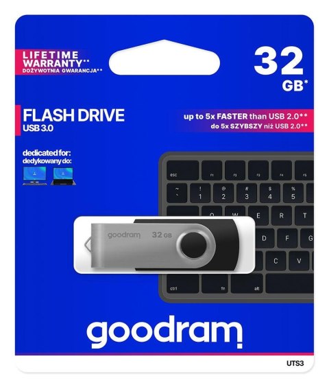 Pendrive GOODRAM Twister 32GB USB 3.2 Gen 1 Black Goodram
