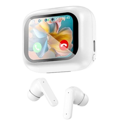 Słuchawki z mikrofonem Techly bezprzewodowe dokanałowe Bluetooth, etui z ekranem LCD, redukcja szumów ANC, equalizer Techly Słuchawki z mikrofonem Techly bezprzewodowe dokanałowe Bluetooth, etui z ekranem LCD, redukcja szumów ANC, equalizer Techly