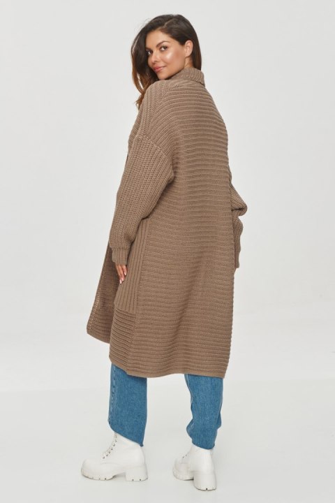 Sweter Kardigan Model S153 Cappuccino - Makadamia Makadamia