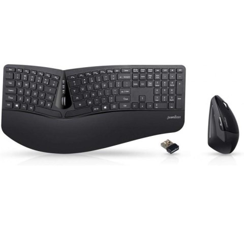 Zestaw bezprzewodowy klawiatura+mysz Perixx PERIDUO-605 Ergonomic czarny Perixx