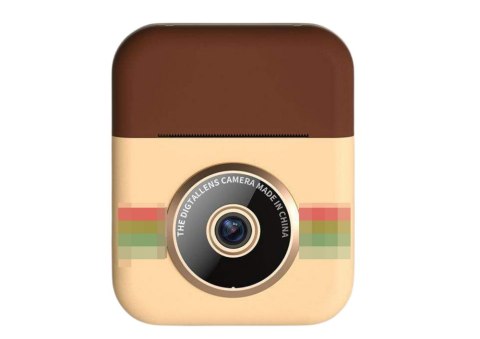 Aparat Cyfrowy Dla Dzieci Z Drukarką Natychmiastowy Brązowy 3 Rolki Papieru LEAN Toys Aparat Cyfrowy Dla Dzieci Z Drukarką Natychmiastowy Brązowy 3 Rolki Papieru LEAN Toys