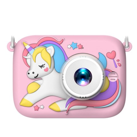 Aparat Cyfrowy Dla Dzieci Jednorożec Różowy 48Mpx HD 1080P LEAN Toys Aparat Cyfrowy Dla Dzieci Jednorożec Różowy 48Mpx HD 1080P LEAN Toys