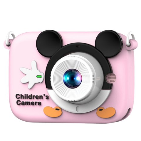 Aparat Cyfrowy Dla Dzieci Myszka Różowy 48Mpx HD 1080P LEAN Toys Aparat Cyfrowy Dla Dzieci Myszka Różowy 48Mpx HD 1080P LEAN Toys