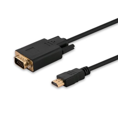 Kabel HDMI Savio CL-103 19pin męski - VGA męski 1,8m Savio