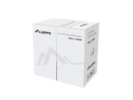 Kabel UTP Lanberg kat. 5e 305m drut CU szary fluke passed LANBERG