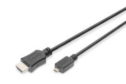 Kabel micro HDMI DIGITUS Highspeed Eth. 1.4 Full HD Typ D/A, M/M 2m Digitus