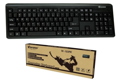 Klawiatura przewodowa VAKOSS TK-103PK USB czarna Vakoss